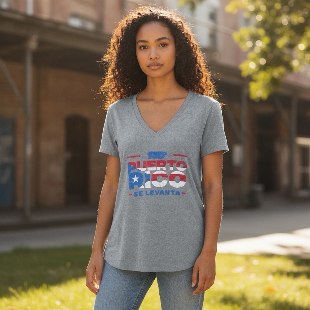 Next Level Apparel Puerto Rico Se LeVanta Short Sleeve Ladies Cut Tee SZ XL - Picture 1 of 5
